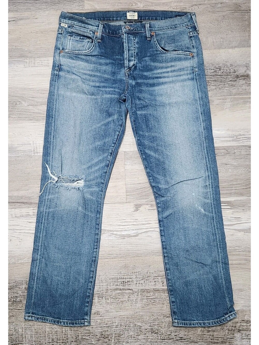 Citizens Of Humanity Jeans Emerson Slim Leg Sz 29 Premium Vintage Button Crop